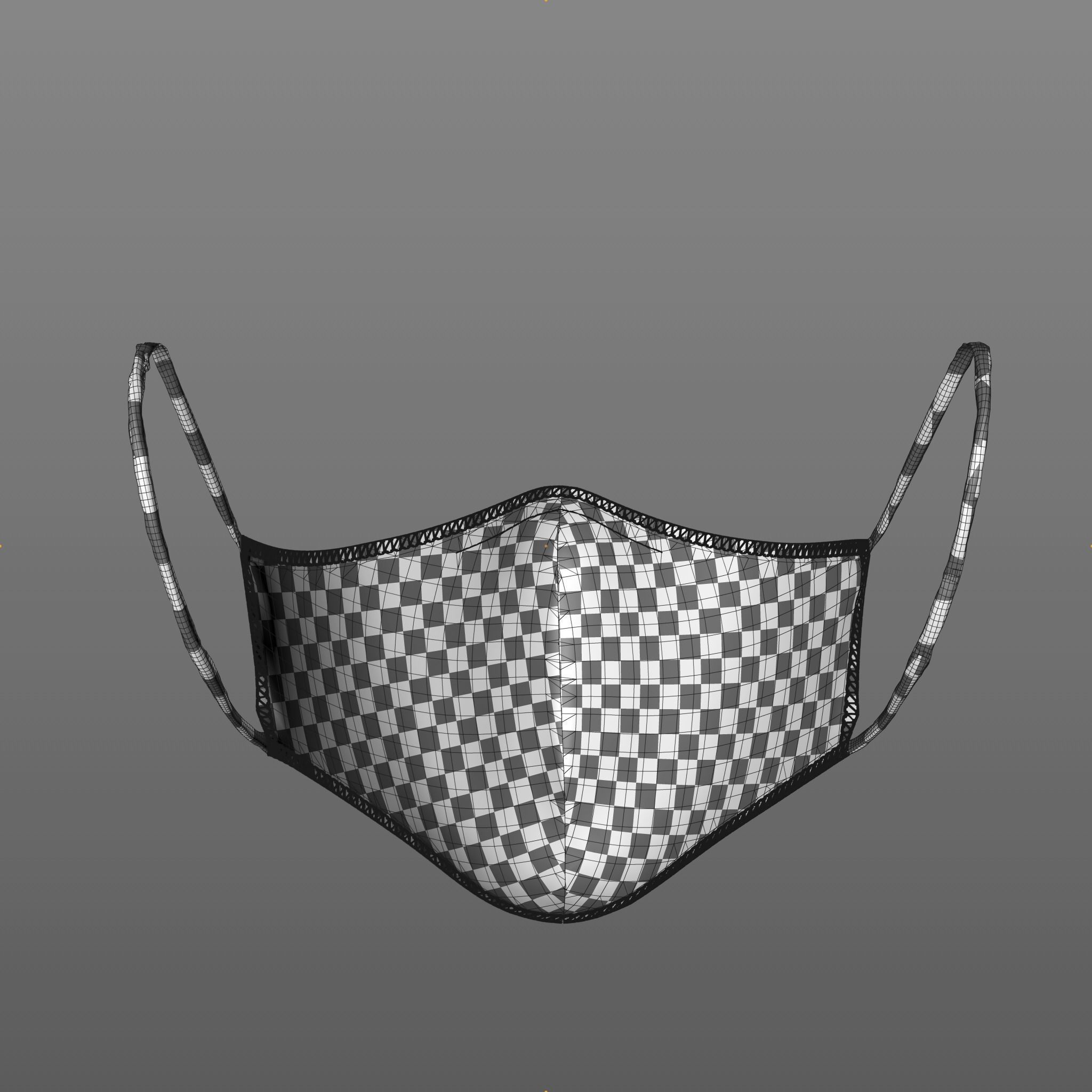 Black Safety Mask 3D model_8
