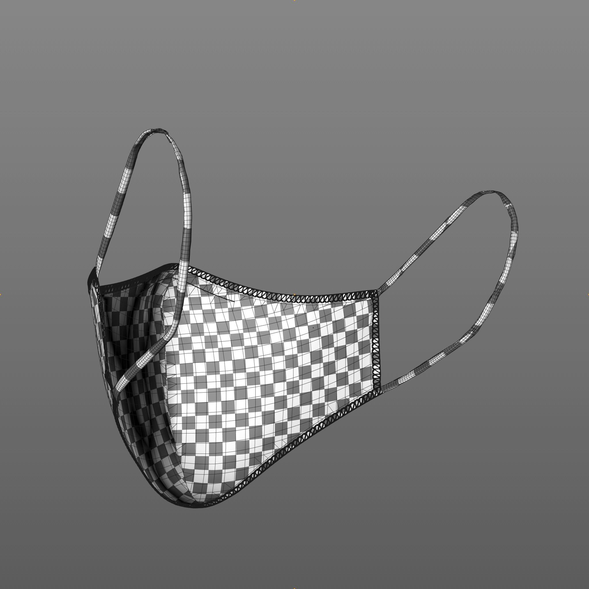 Black Safety Mask 3D model_7