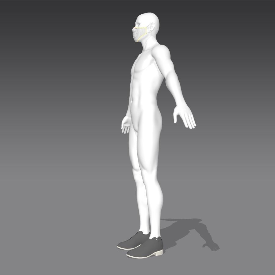 Black Safety Mask 3D model_10