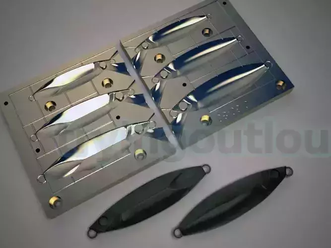 40-60-100 Gr JPR Slow Jig Mold 3D