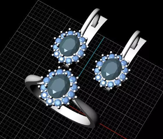 406 Earrings Ring 3D print model