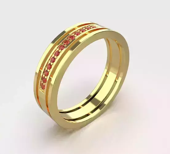 Female ring with ruby  size 16 5 mm