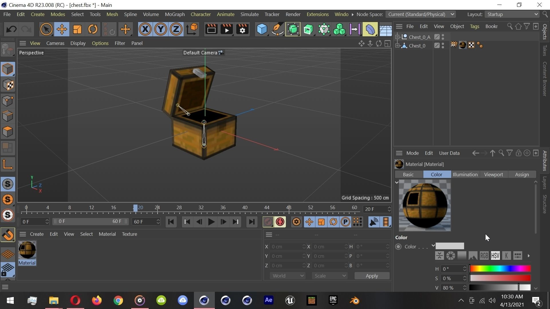 Minecraft Chest Rigged and Animated Low-poly 3D model_2