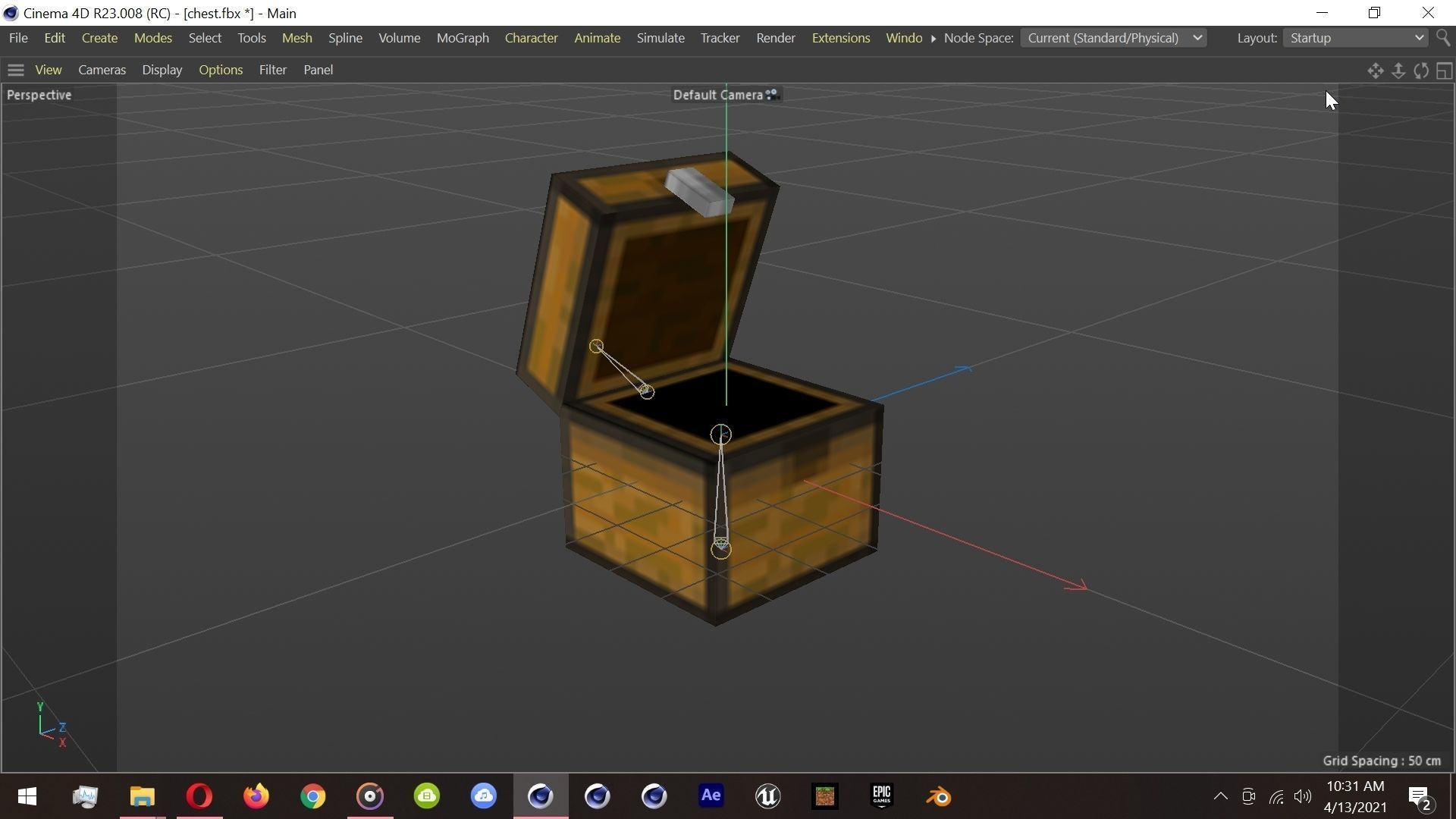 Minecraft Chest Rigged and Animated Low-poly 3D model_3