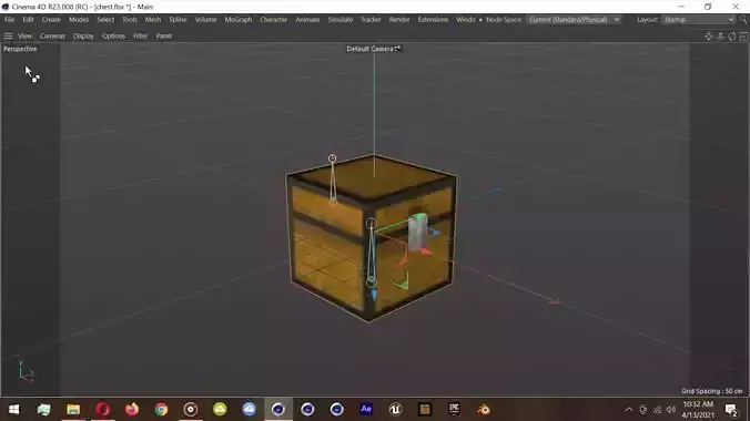 Minecraft Chest Rigged and Animated Low-poly 3D model