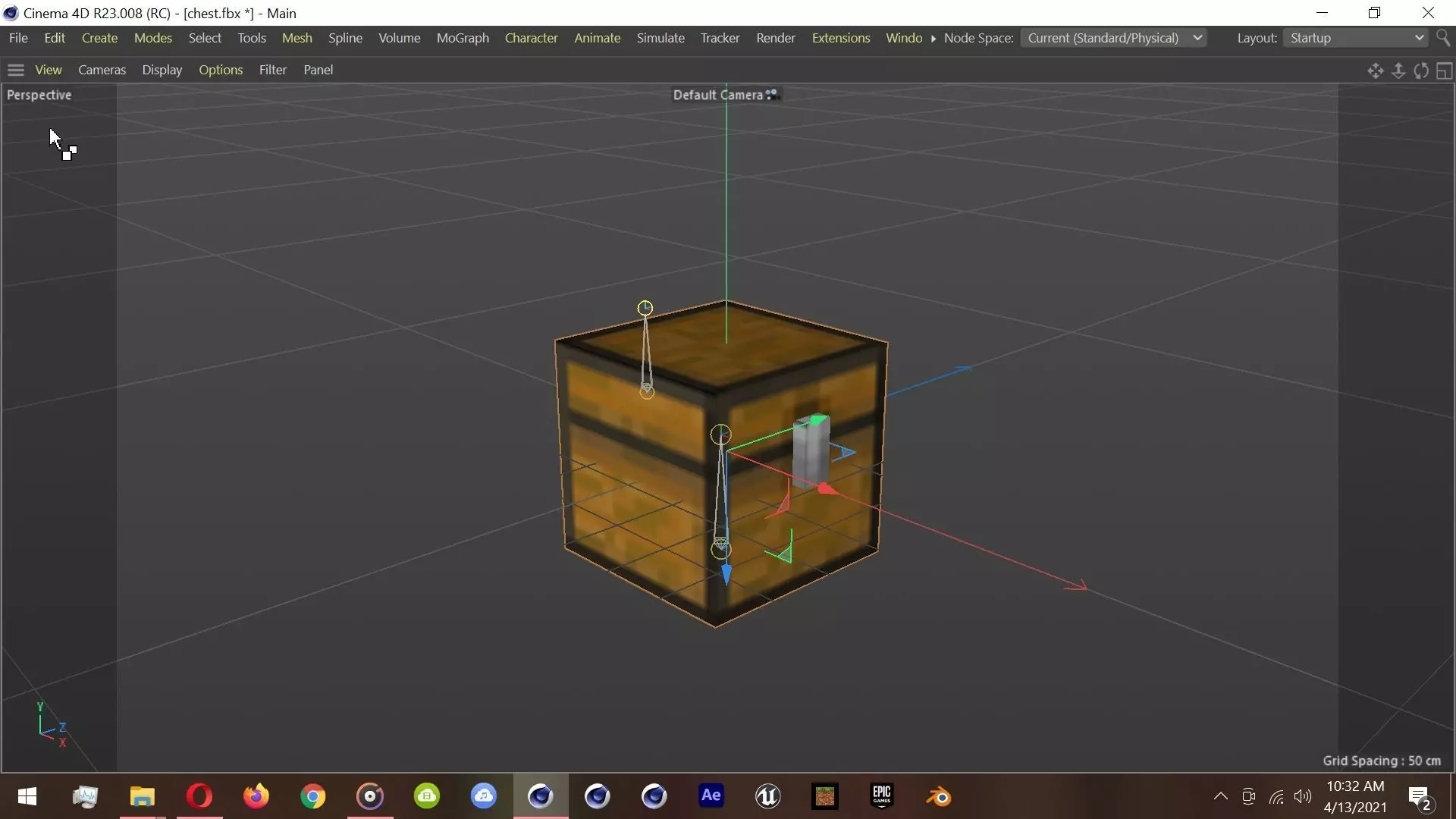 Minecraft Chest Rigged and Animated Low-poly 3D model_0
