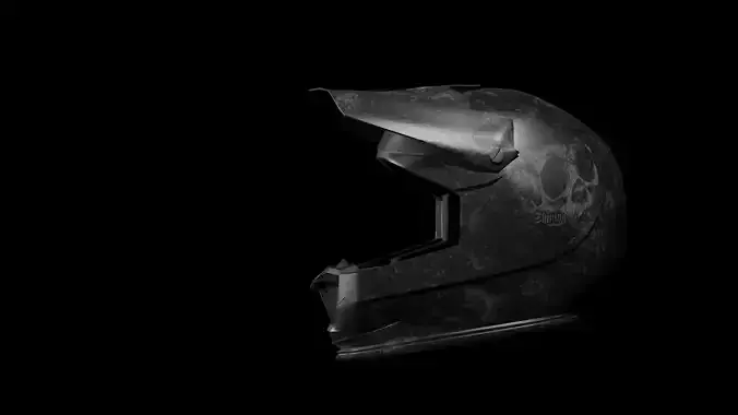 Motocycle Helmet Low-poly 3D model