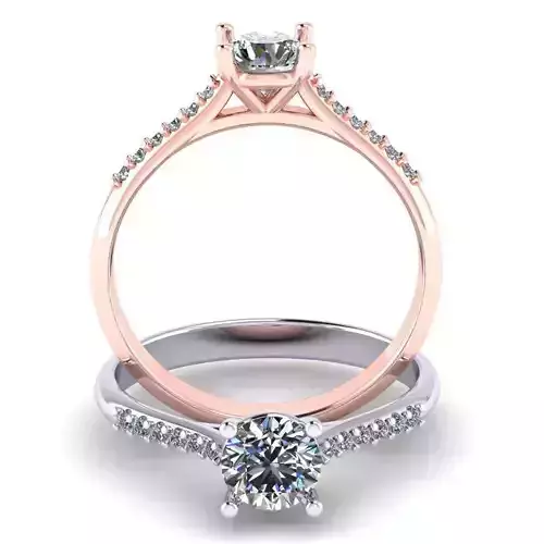 342 Beautiful 5  2mm ring with large stone