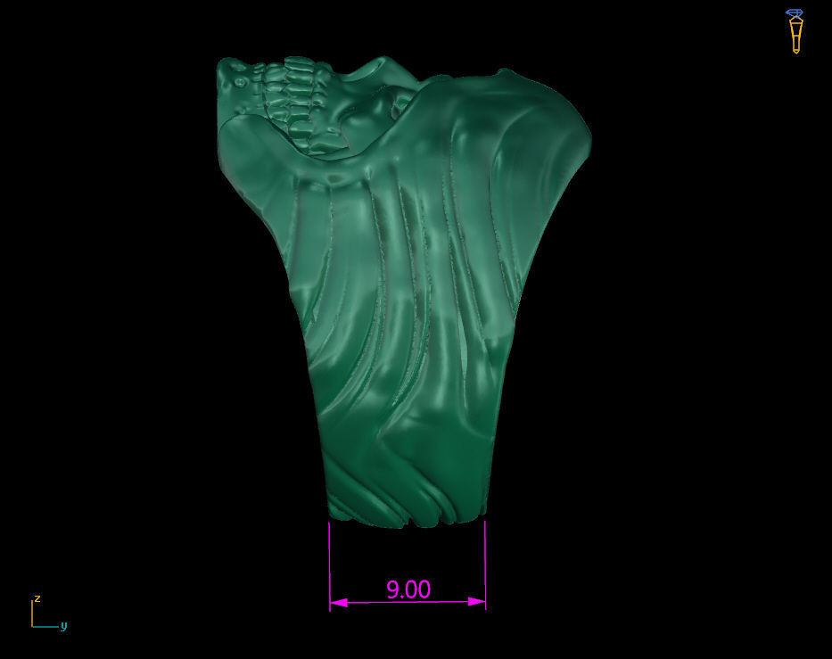 Skull Ring Vintage STL 3d model for 3d printing 3D print model 3D print model_8