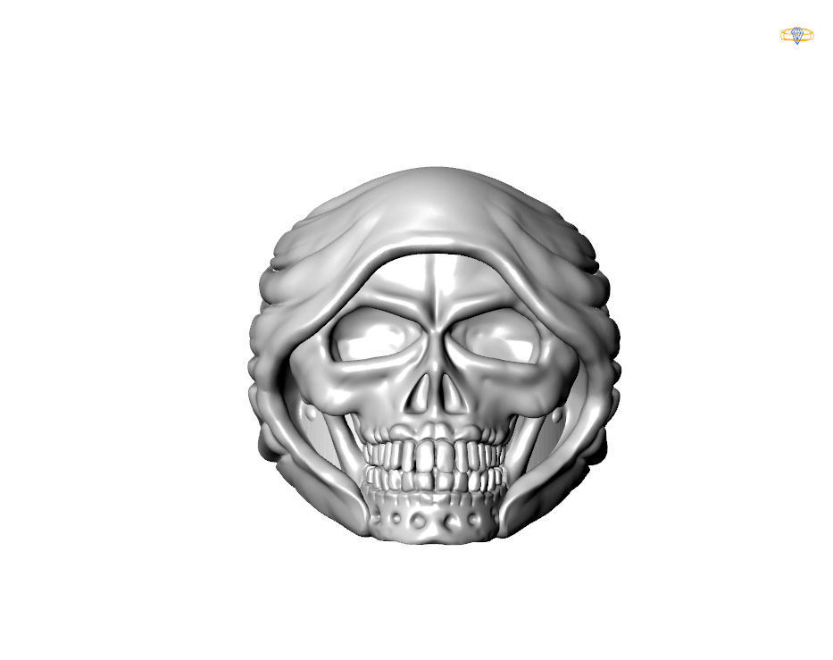 Skull Ring Vintage STL 3d model for 3d printing 3D print model 3D print model_12