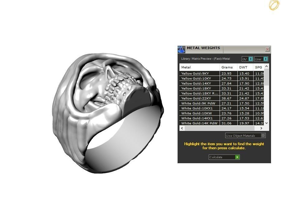 Skull Ring Vintage STL 3d model for 3d printing 3D print model 3D print model_10