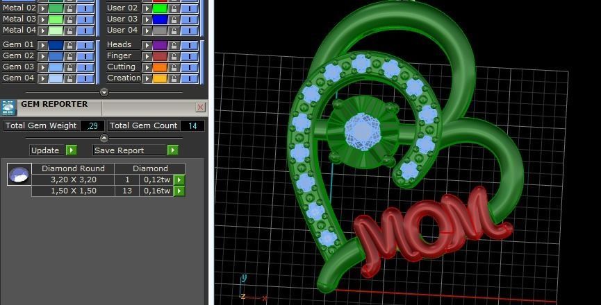 334 Pendant mom 3D print model_4