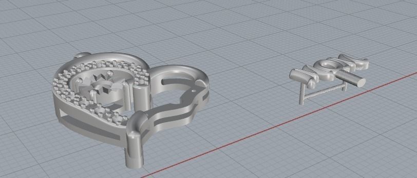 334 Pendant mom 3D print model_3