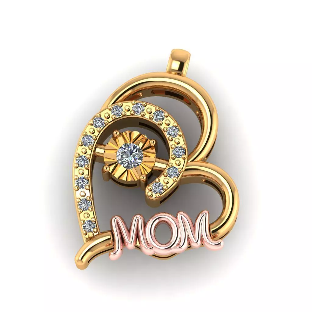 334 Pendant mom 3D print model_0