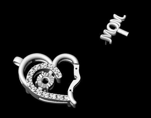 334 Pendant mom 3D print model_7
