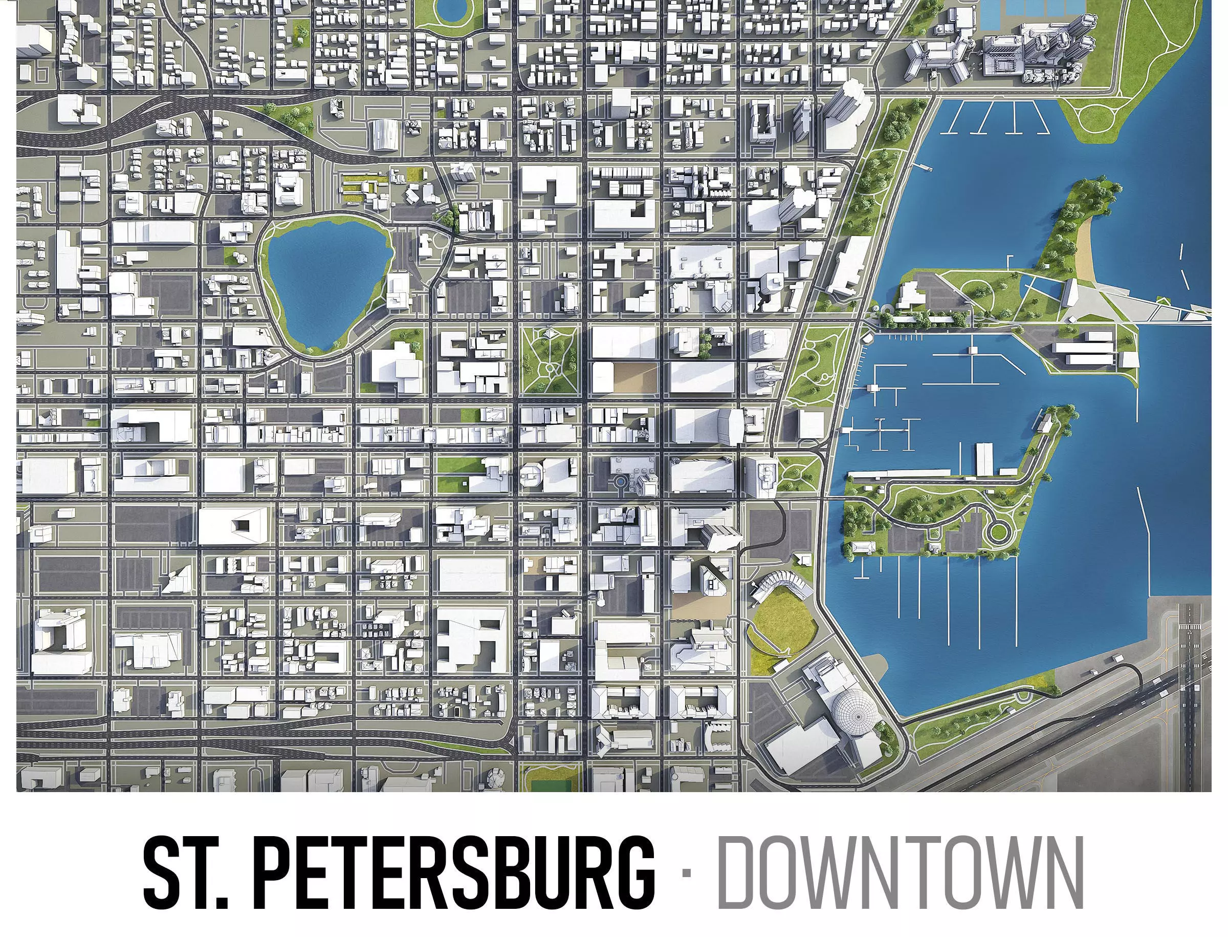 St Petersburg Low-poly 3D model_0