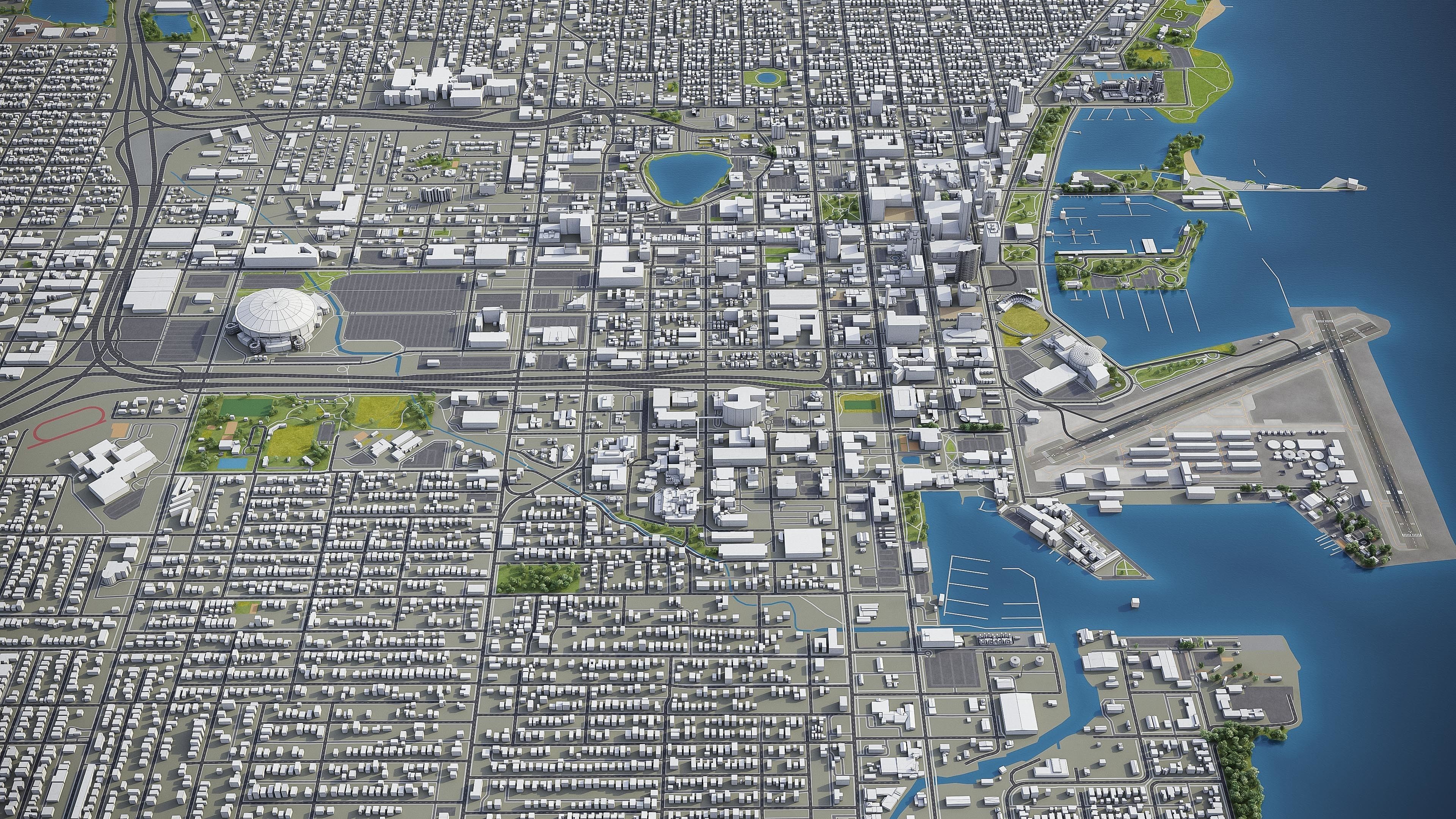 St Petersburg Low-poly 3D model_1