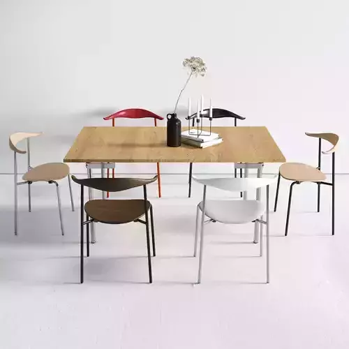 Carl Hansen CH88 chair and CH322 table
