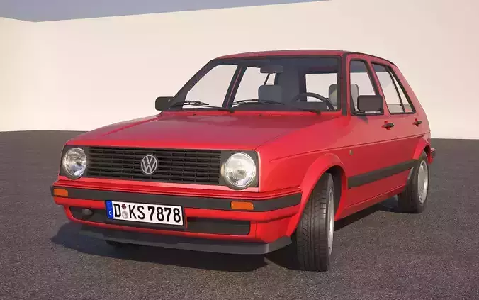 Volkswagen Golf 2 3D model