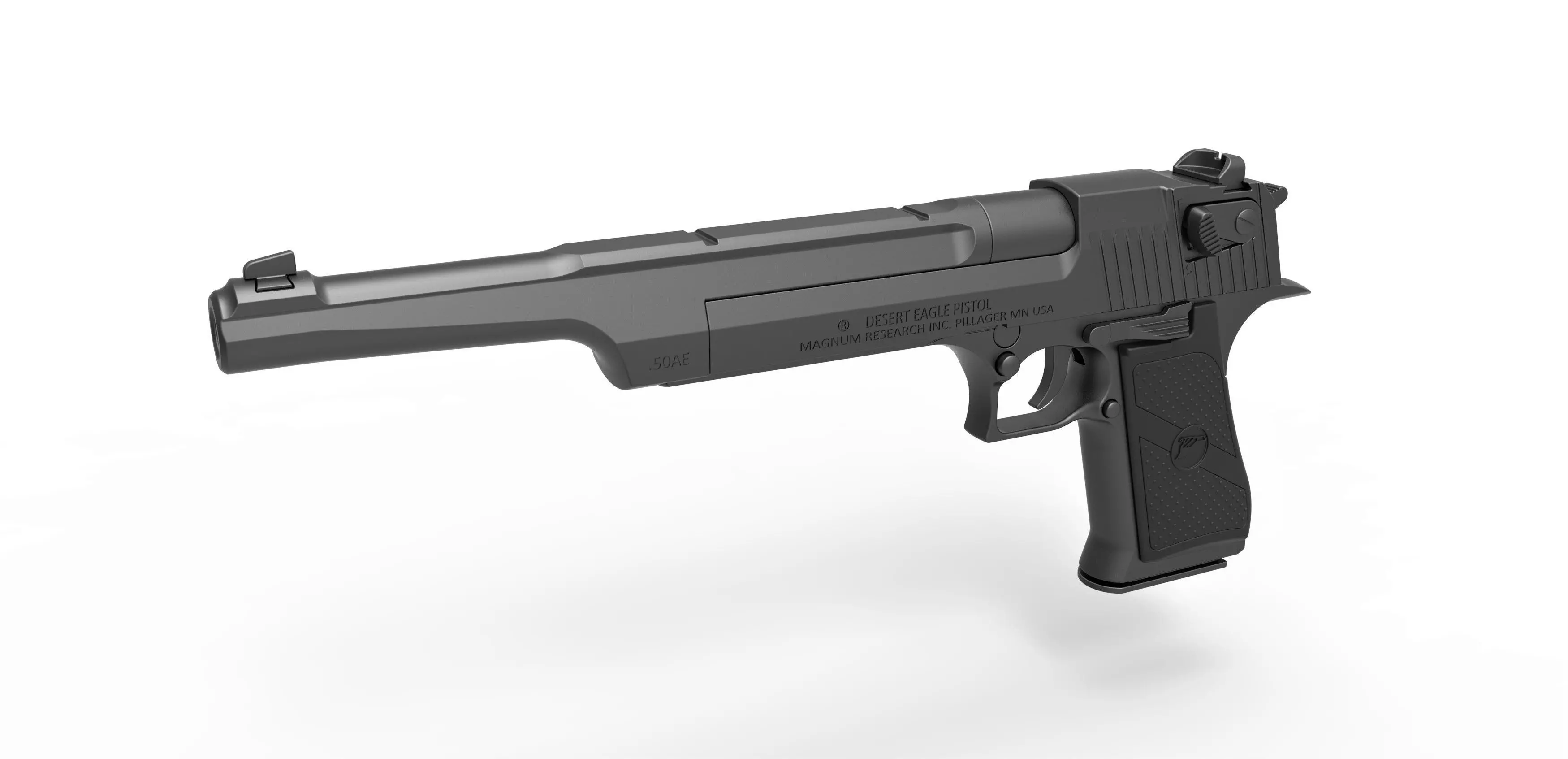 Pistol Desert Eagle 50 AE Magnum 10 inches barrel 3D model
