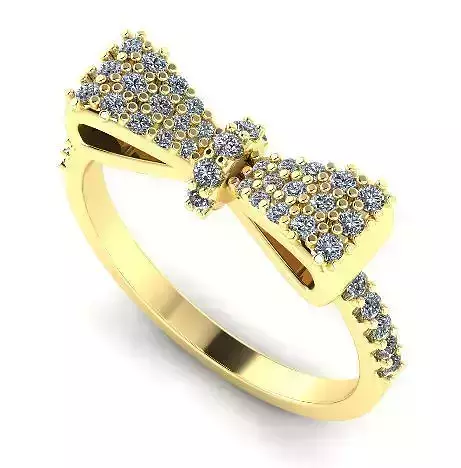 246 Beautiful Bow Ring 3D print model