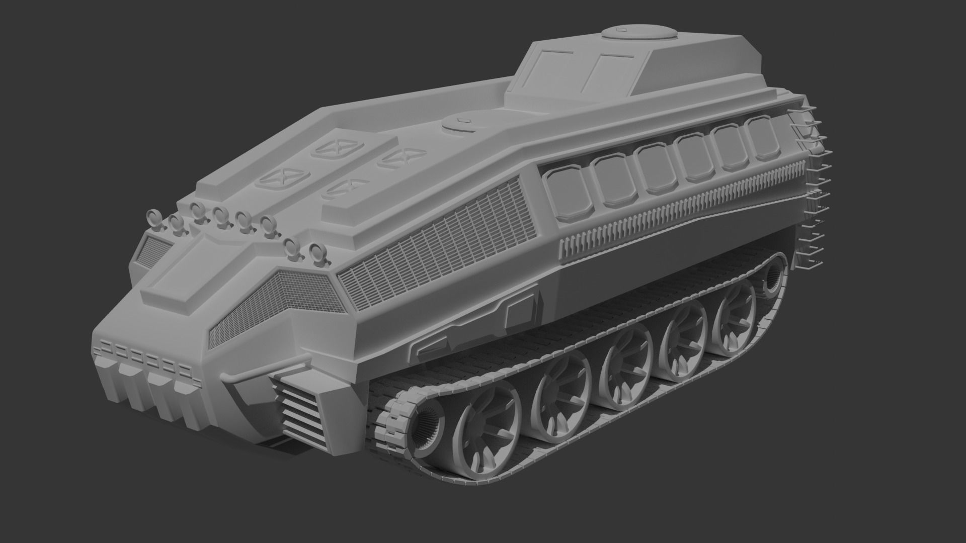 Space Rover Low-poly 3D model_11