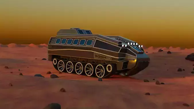 Space Rover Low-poly 3D model