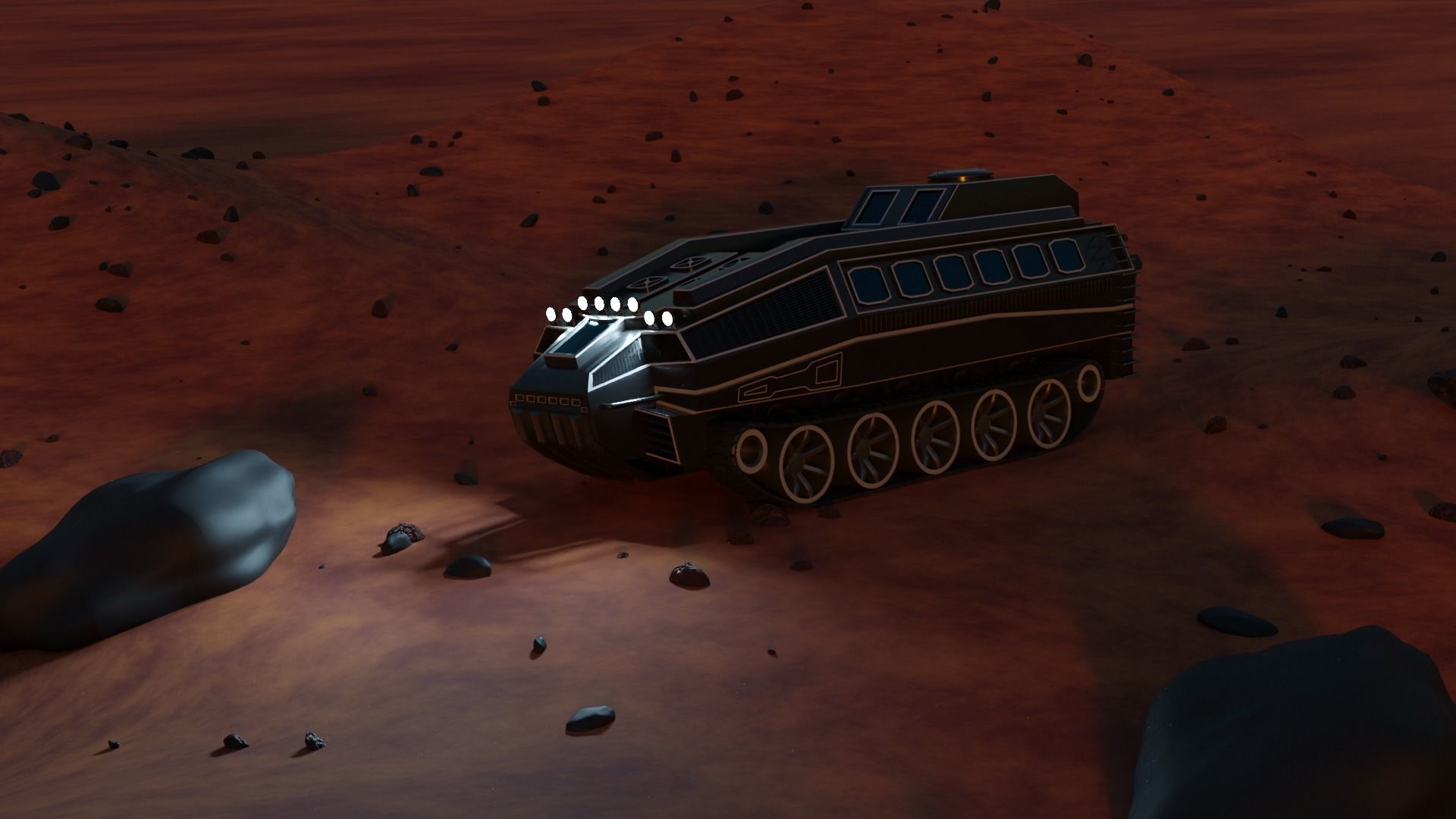 Space Rover Low-poly 3D model_27