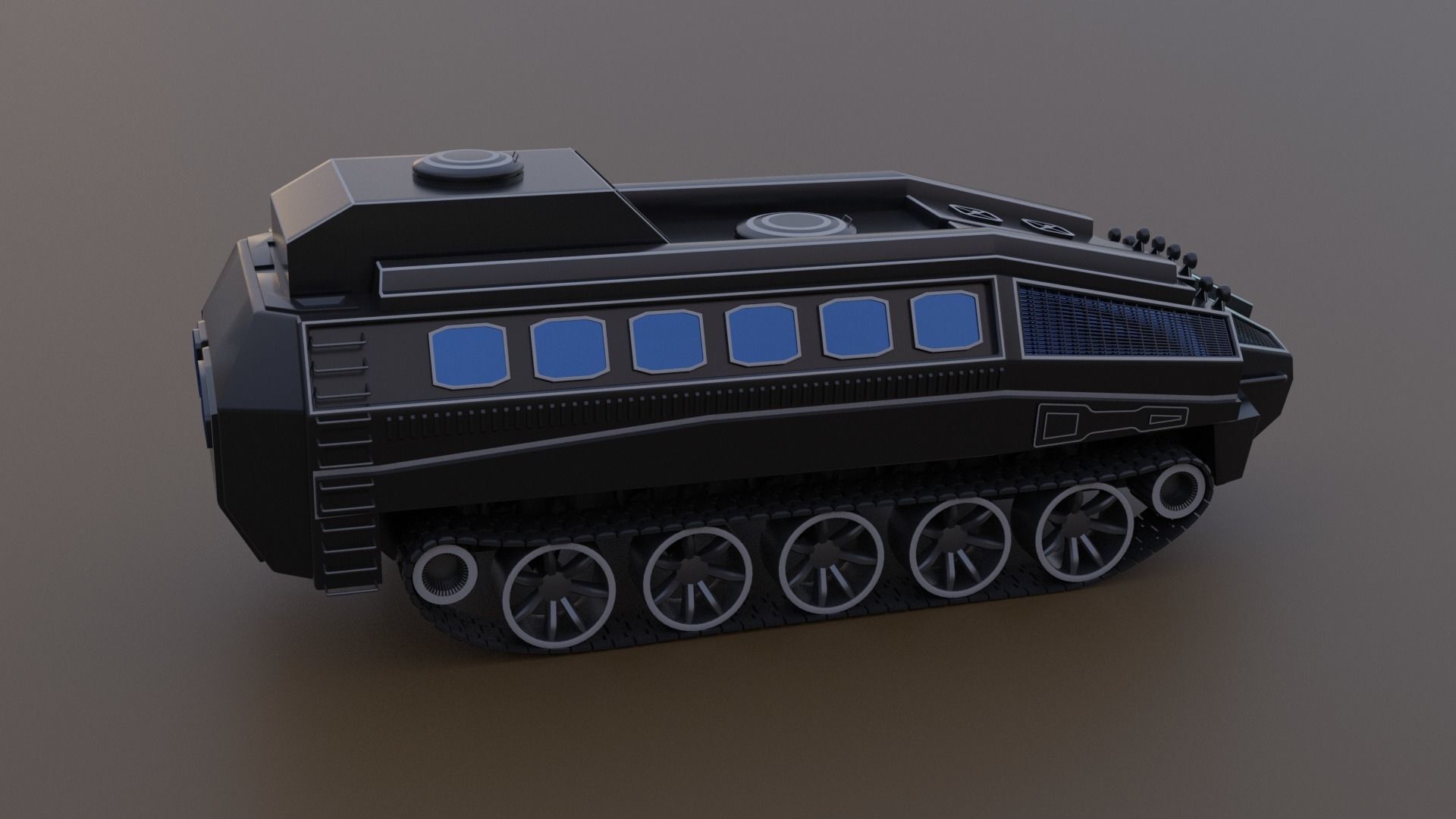 Space Rover Low-poly 3D model_21