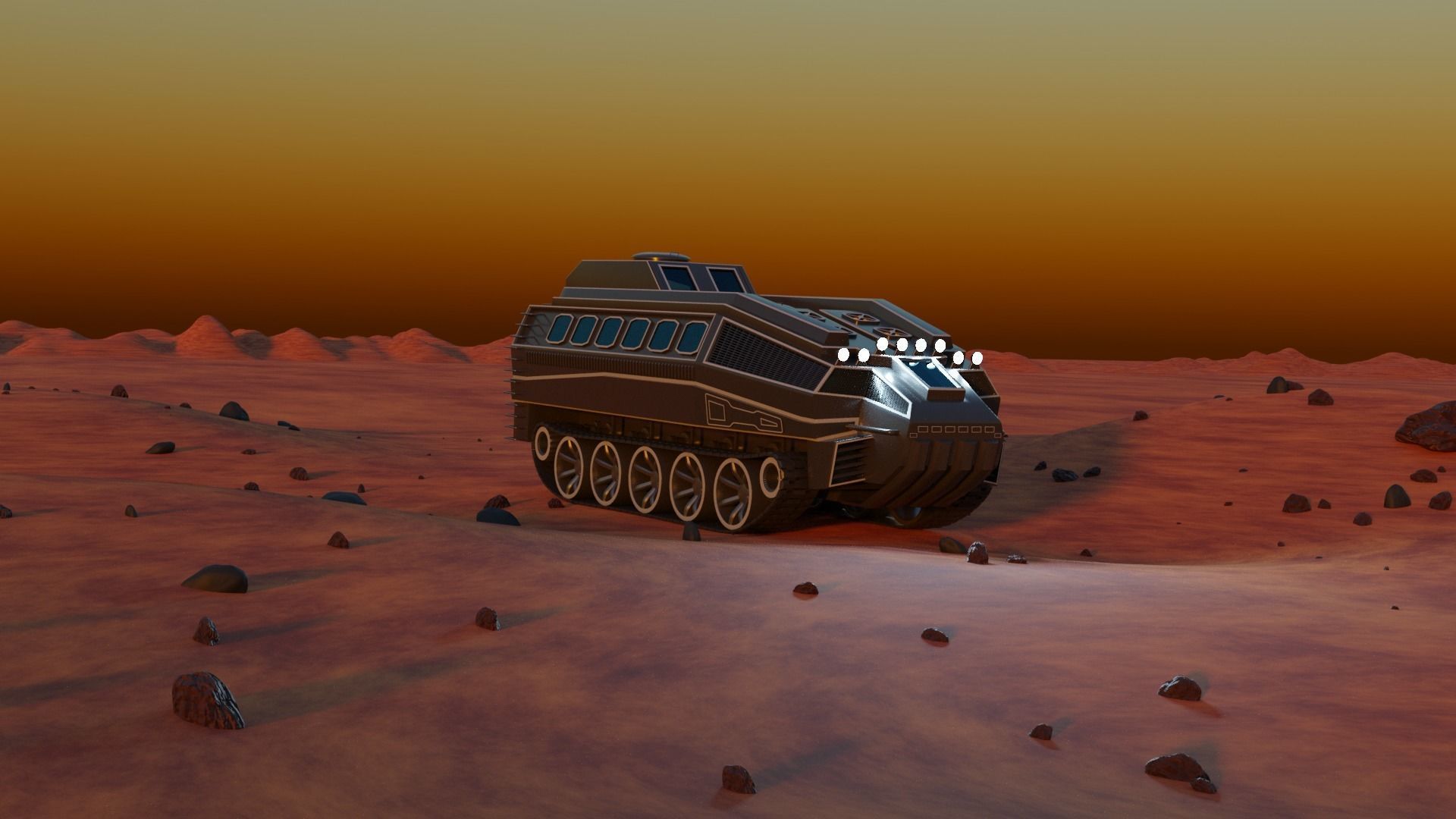Space Rover Low-poly 3D model_22