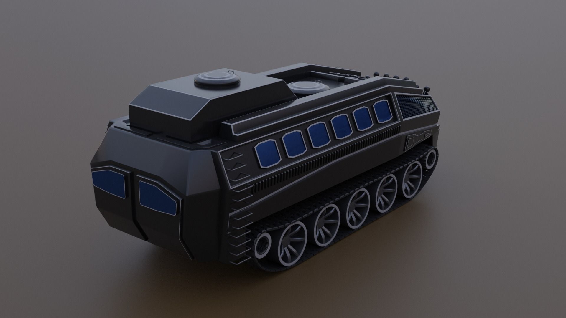 Space Rover Low-poly 3D model_8