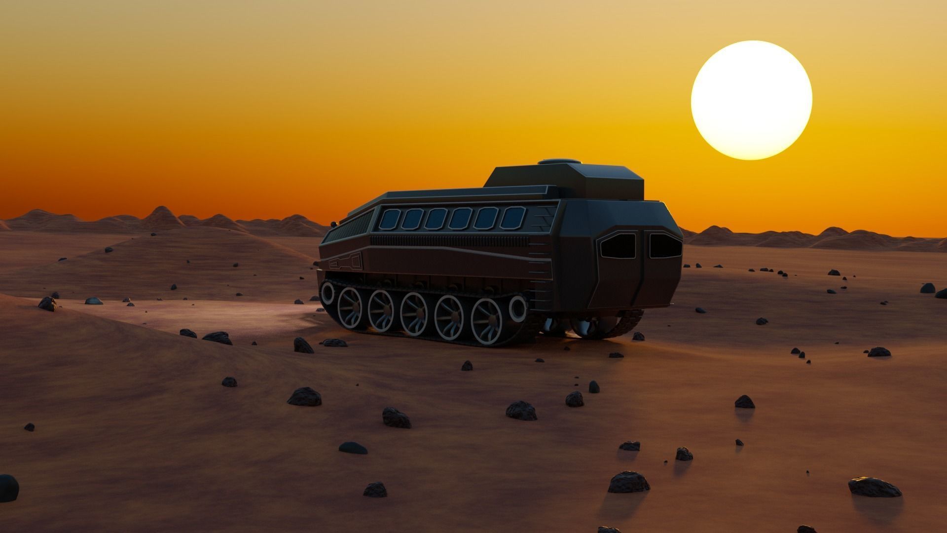 Space Rover Low-poly 3D model_28