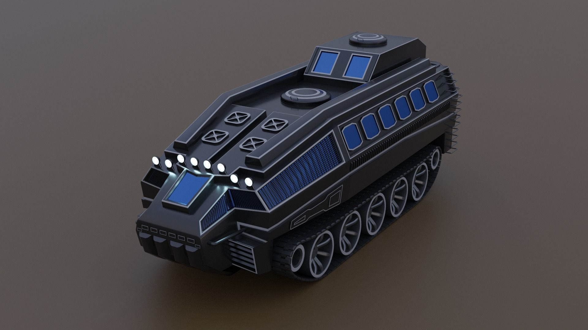 Space Rover Low-poly 3D model_26