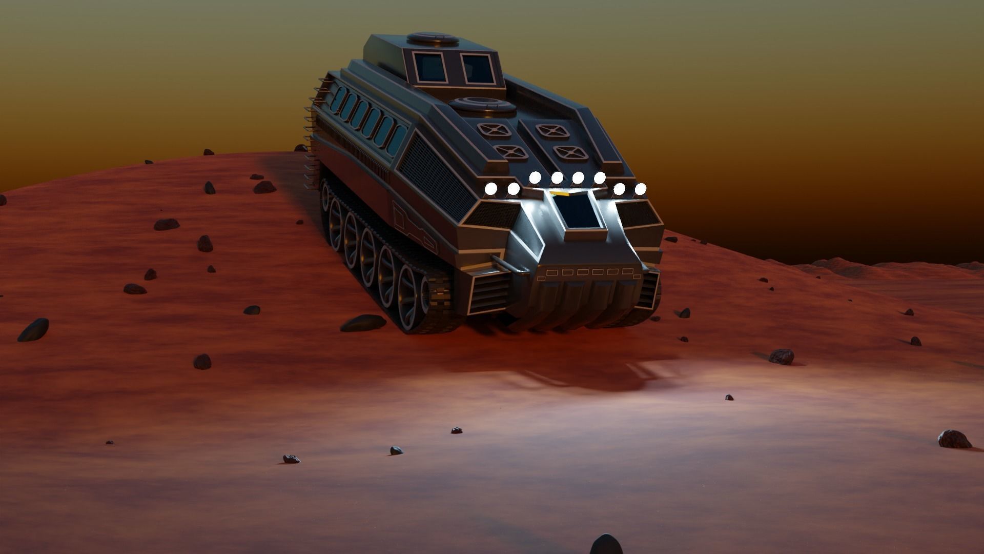 Space Rover Low-poly 3D model_10