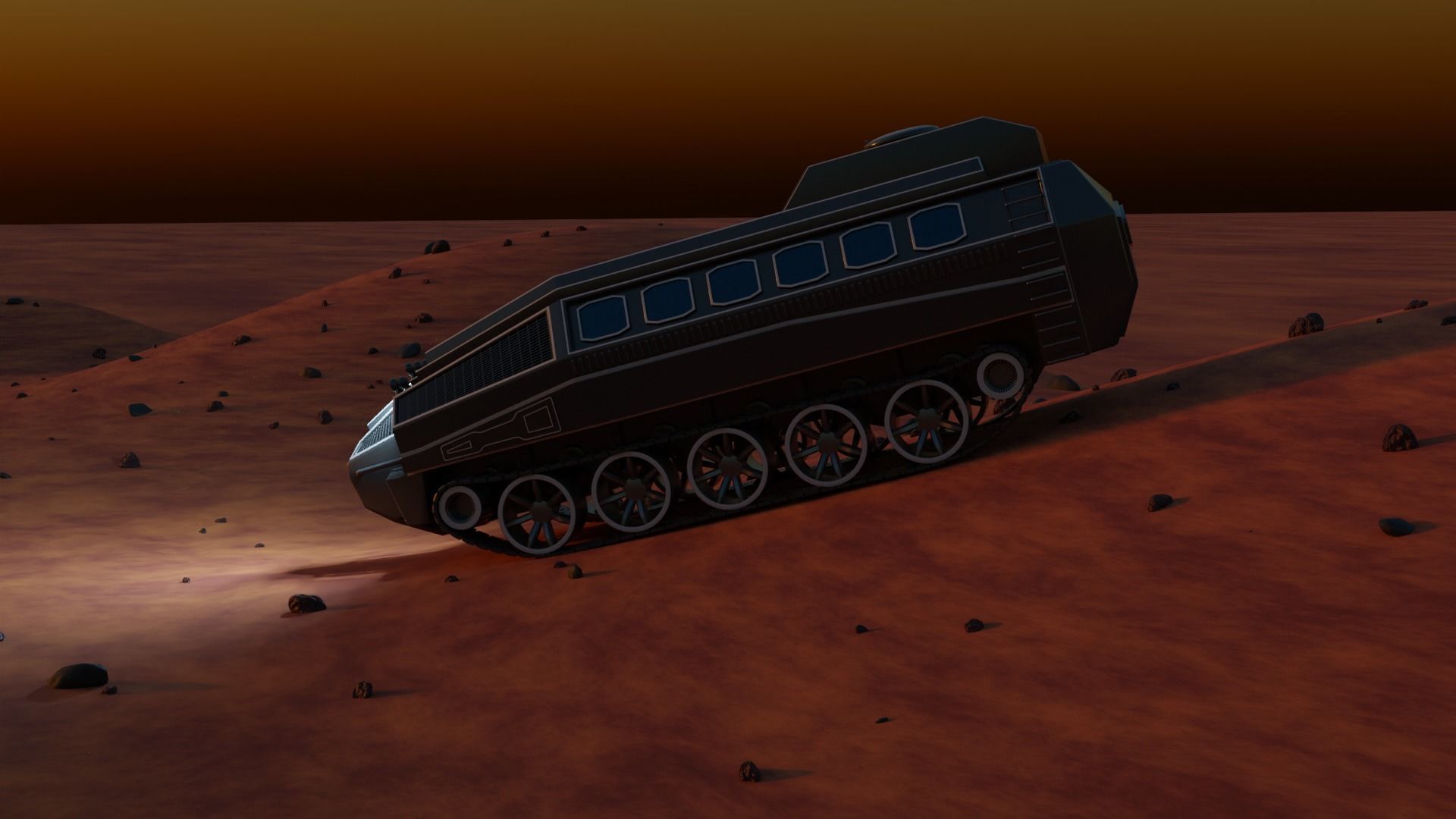 Space Rover Low-poly 3D model_20