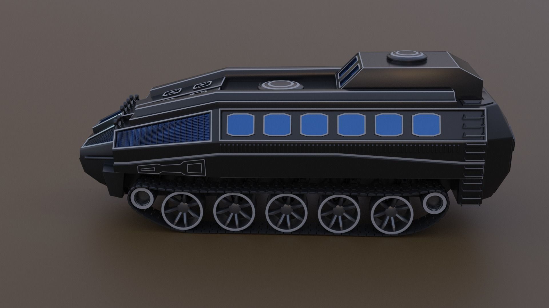 Space Rover Low-poly 3D model_24