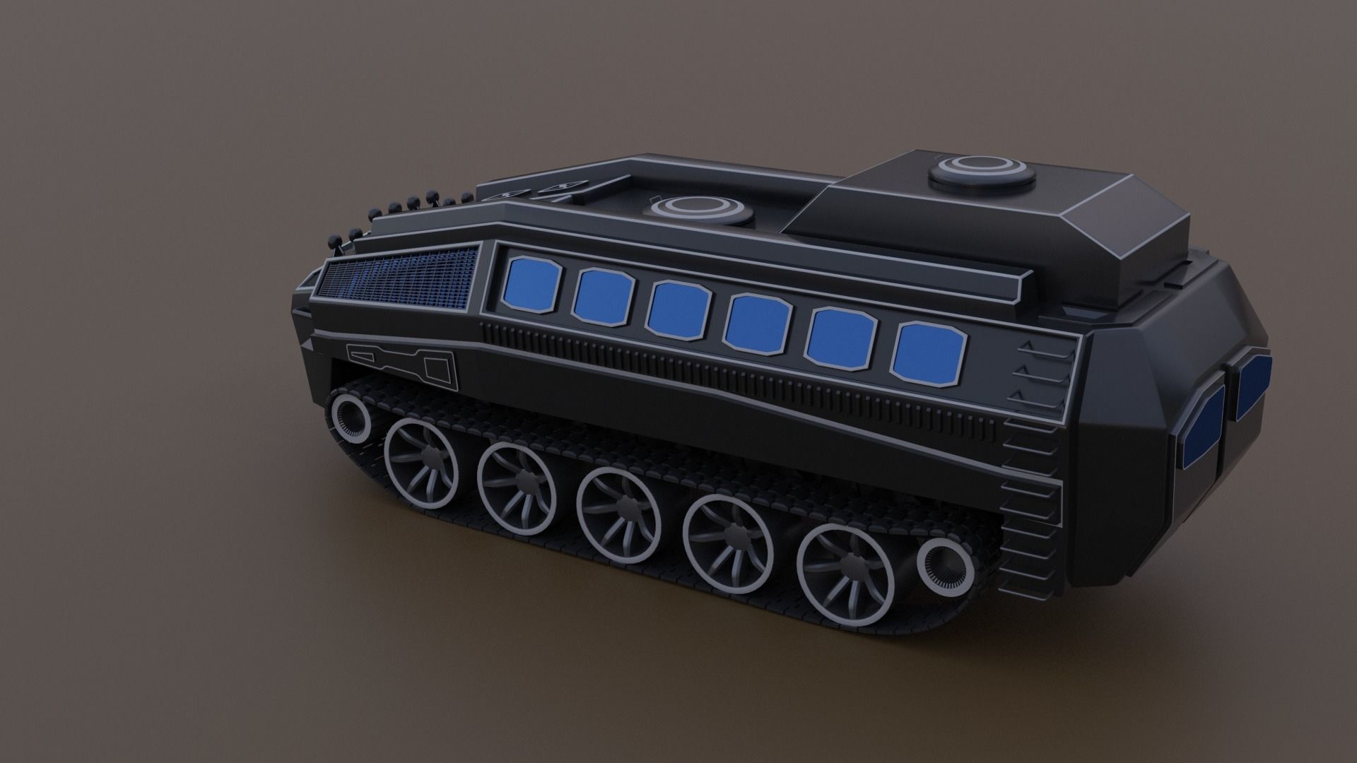 Space Rover Low-poly 3D model_25