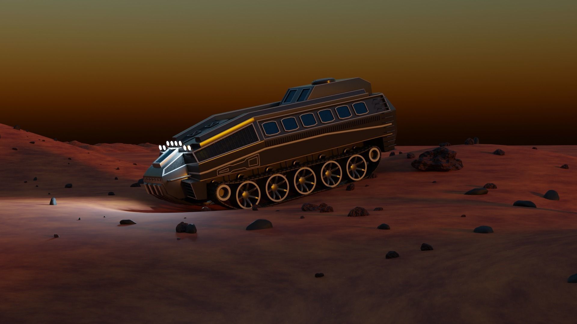 Space Rover Low-poly 3D model_13