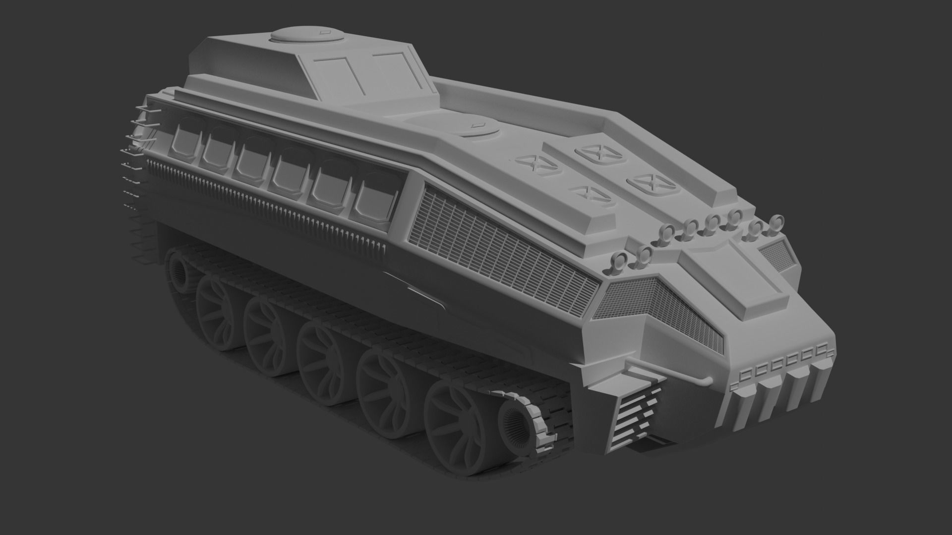 Space Rover Low-poly 3D model_12