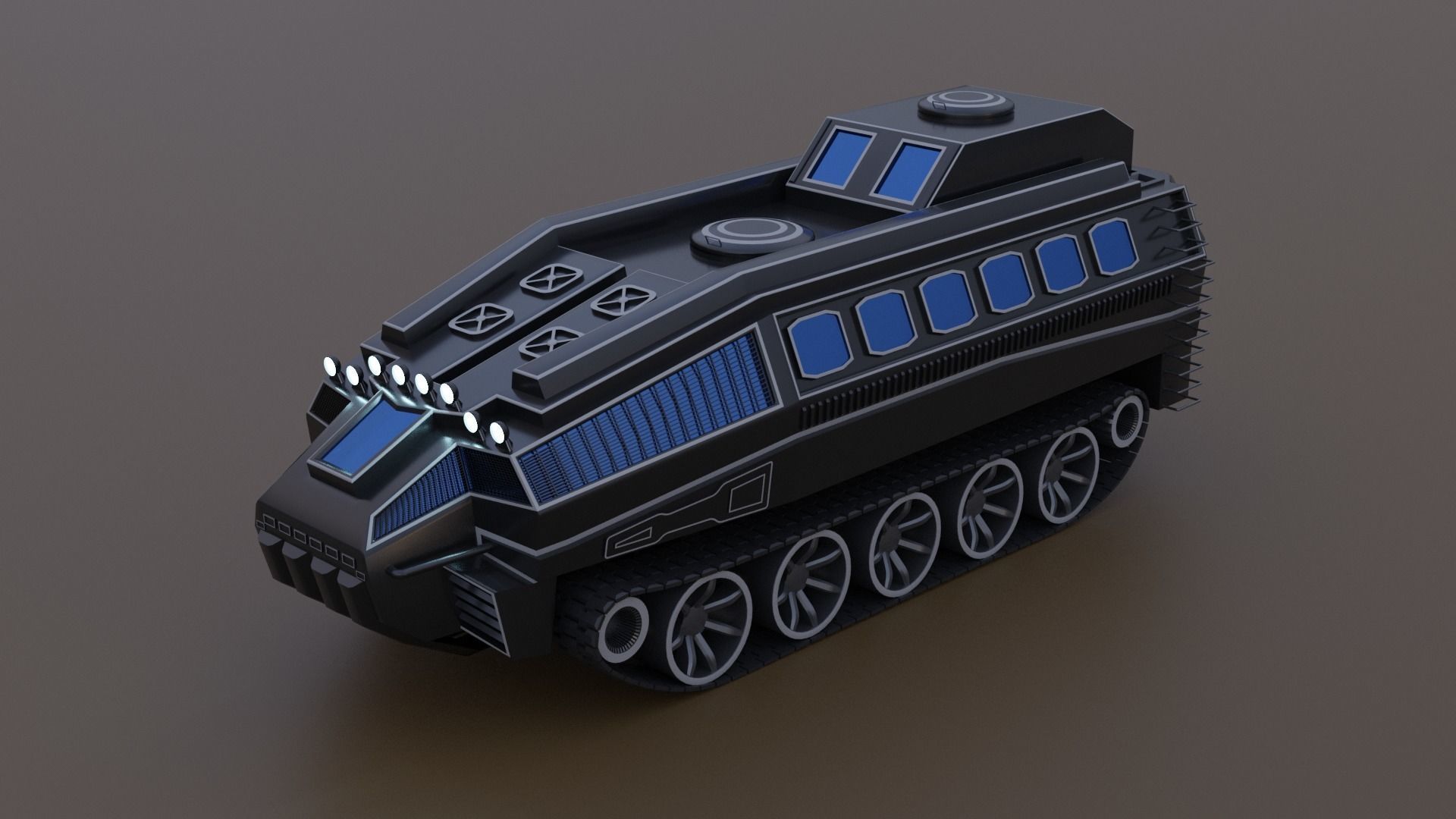 Space Rover Low-poly 3D model_4