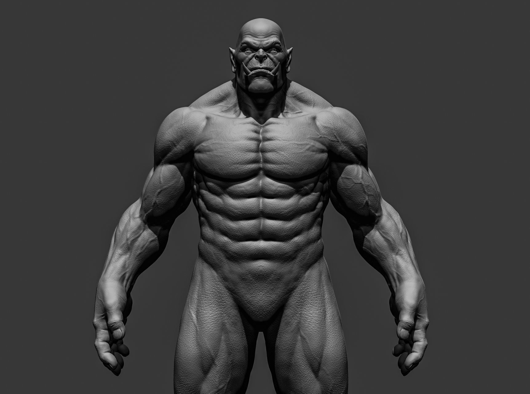Orc character body Free 3D model_1
