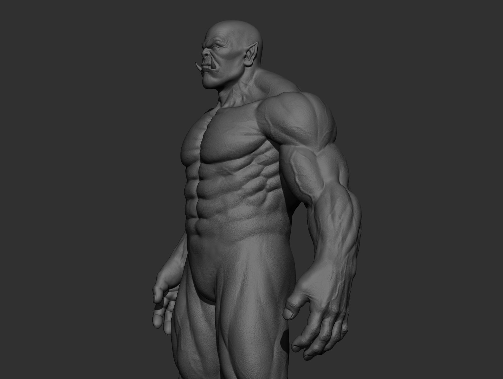 Orc character body Free 3D model_6