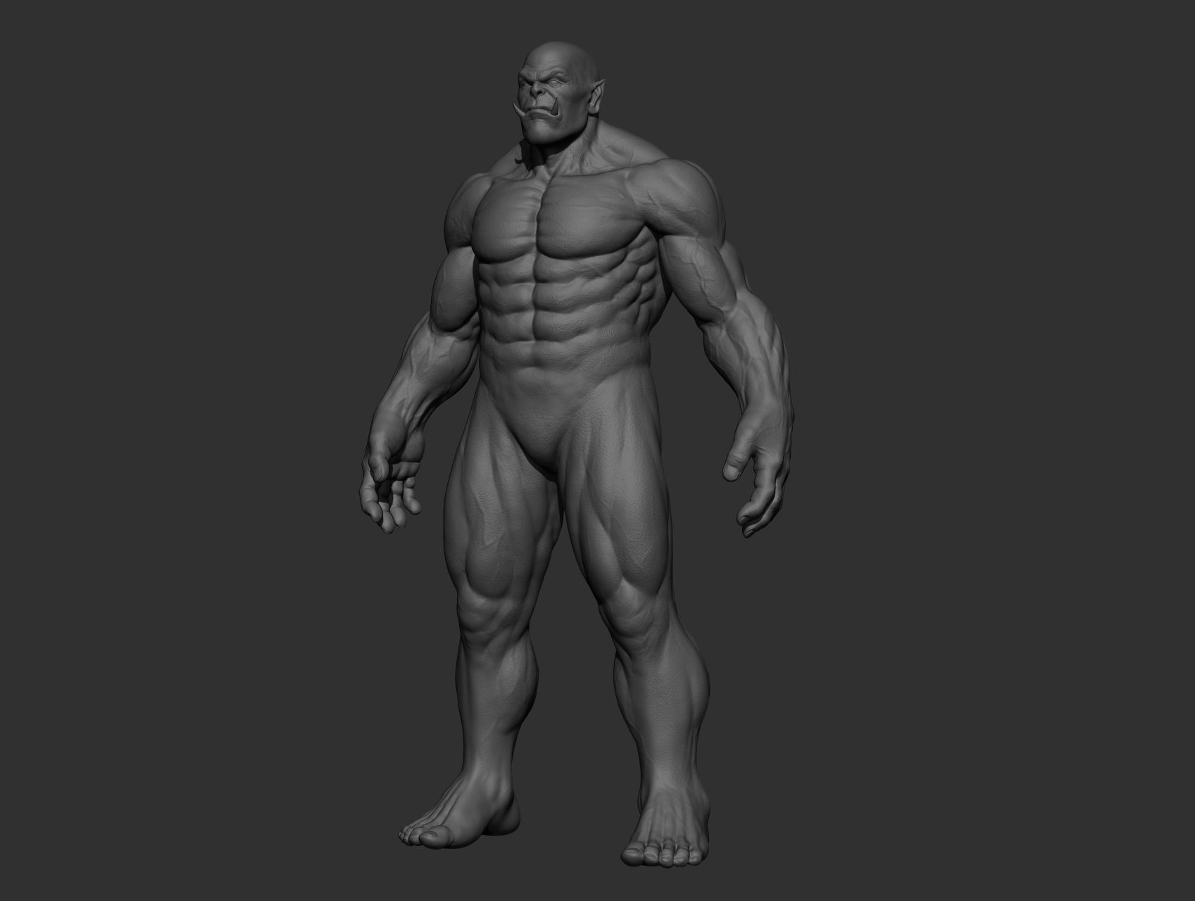 Orc character body Free 3D model_15