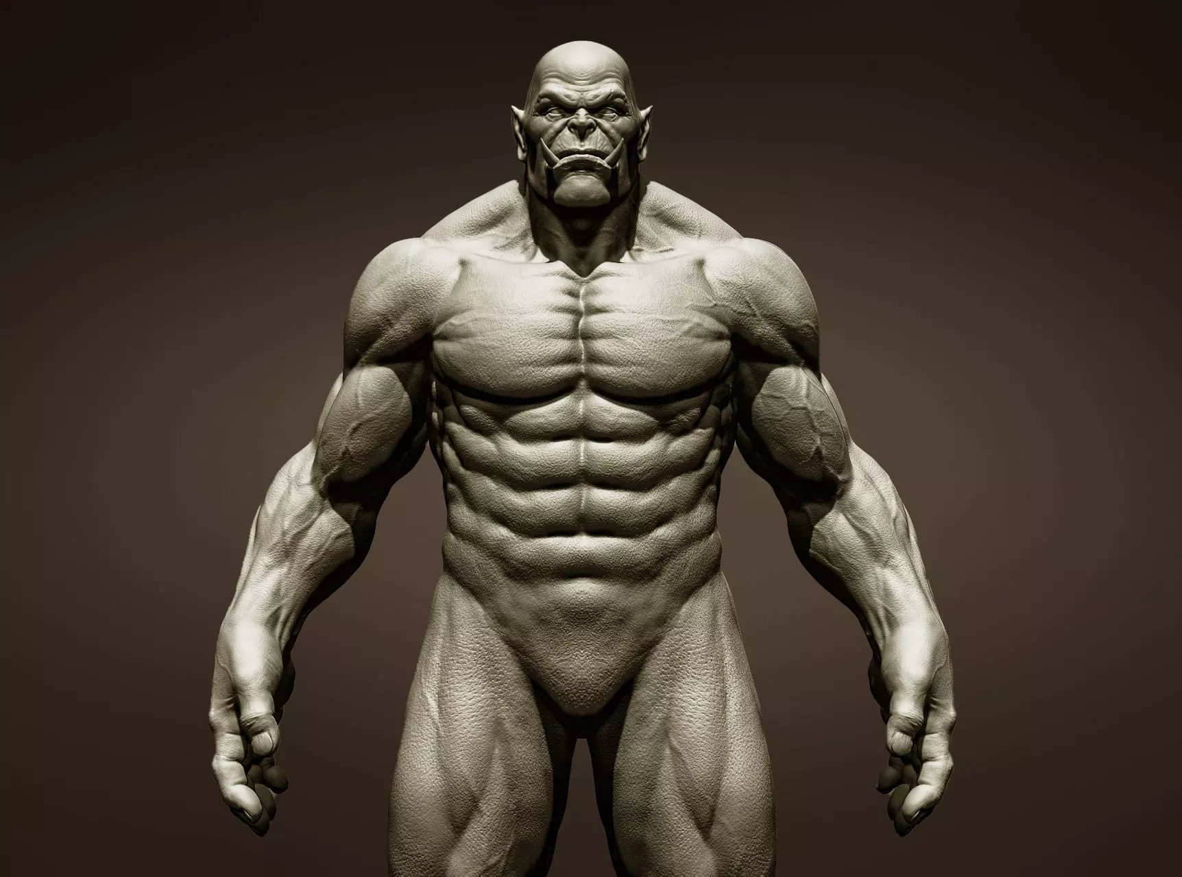 Orc character body Free 3D model_0