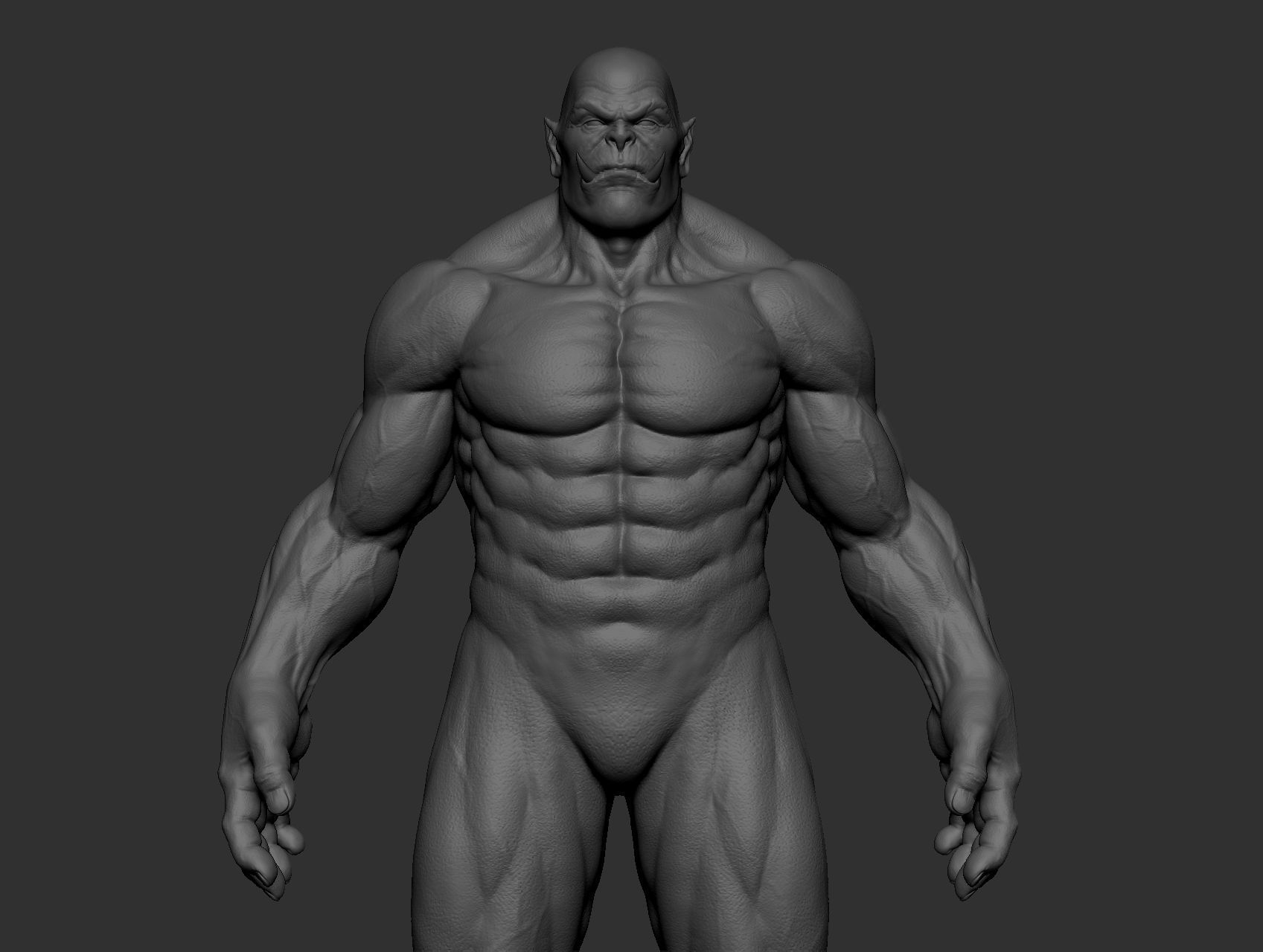 Orc character body Free 3D model_4