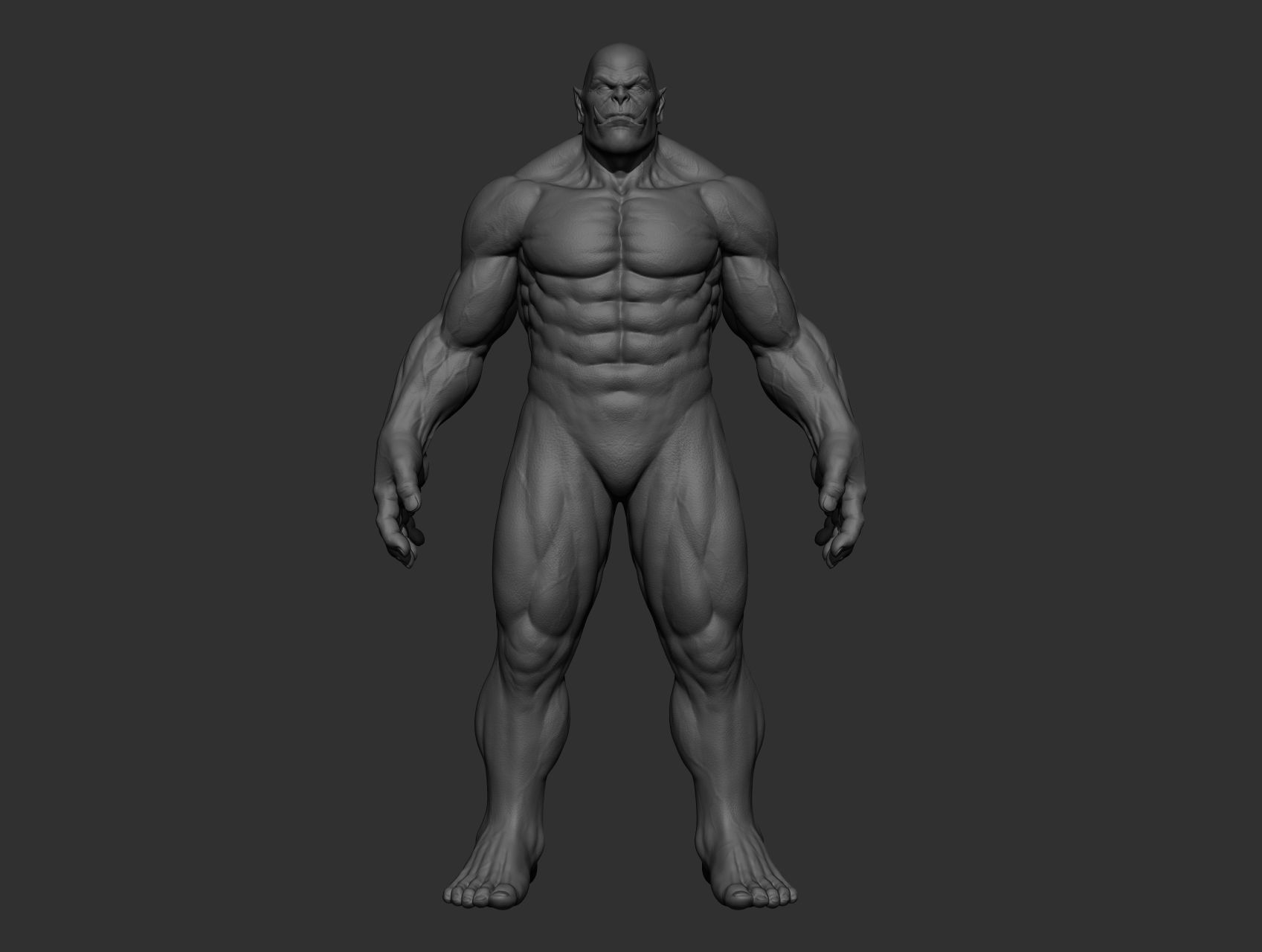 Orc character body Free 3D model_13