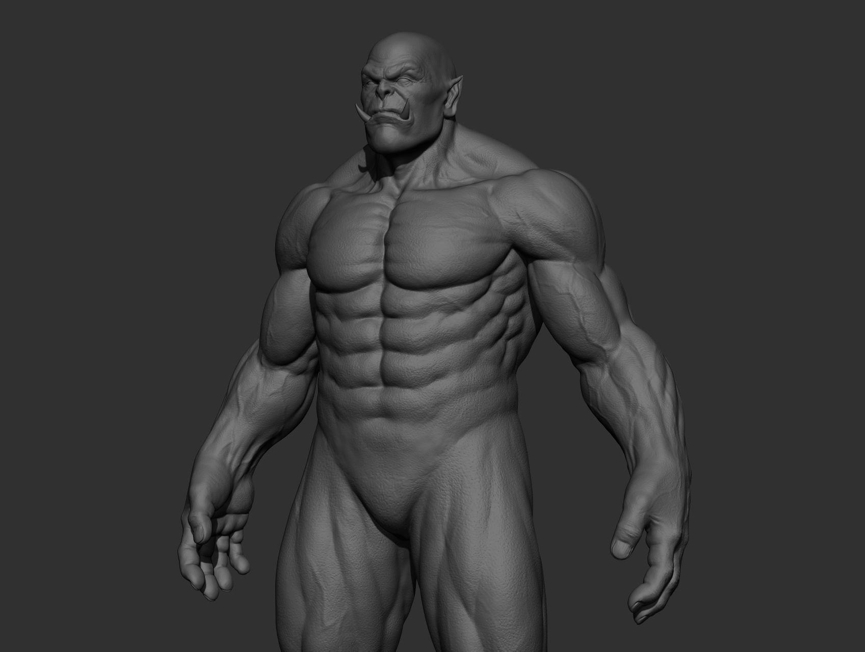 Orc character body Free 3D model_5