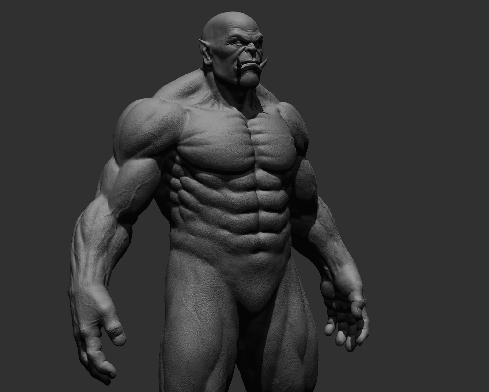 Orc character body Free 3D model_3