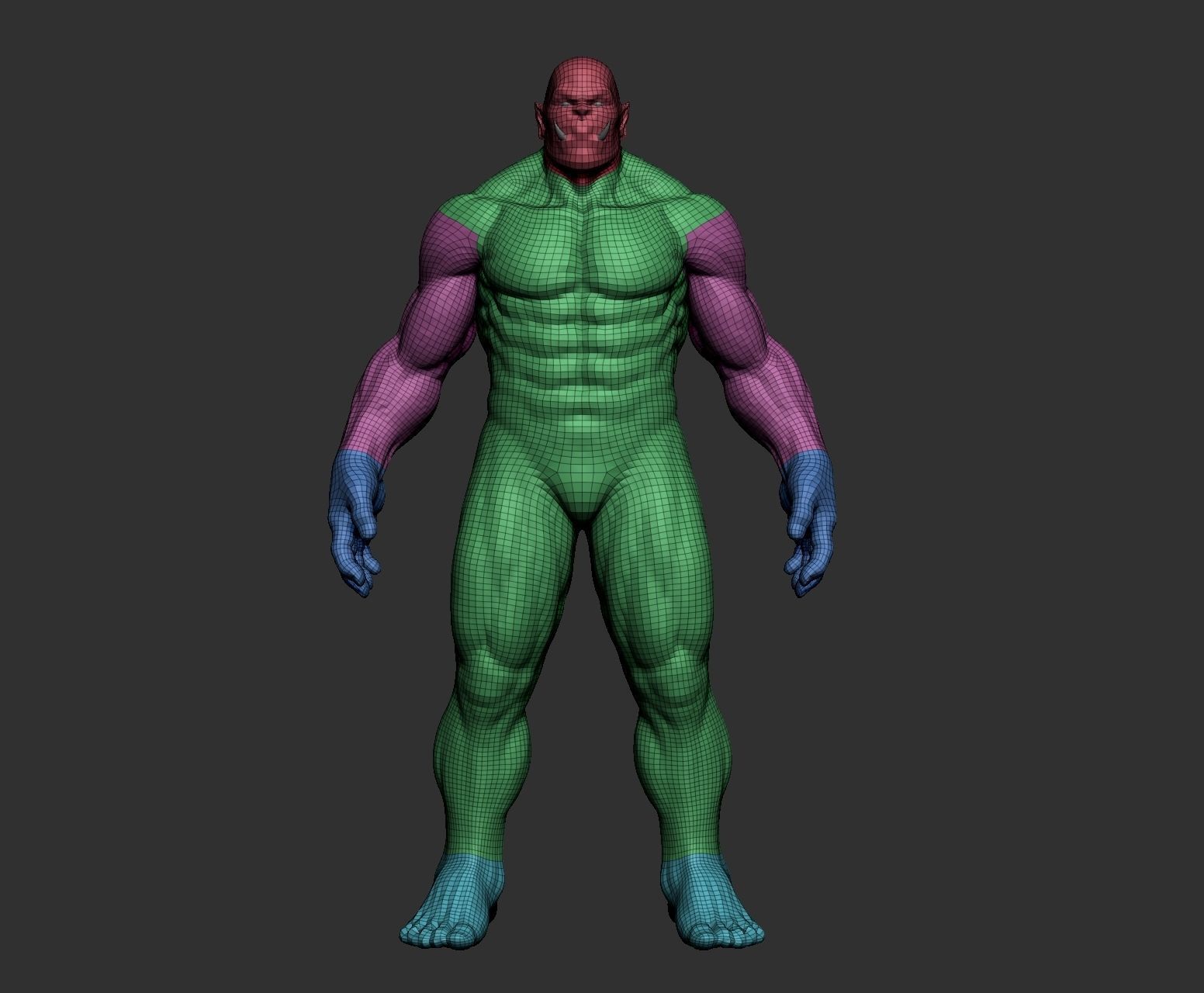 Orc character body Free 3D model_26