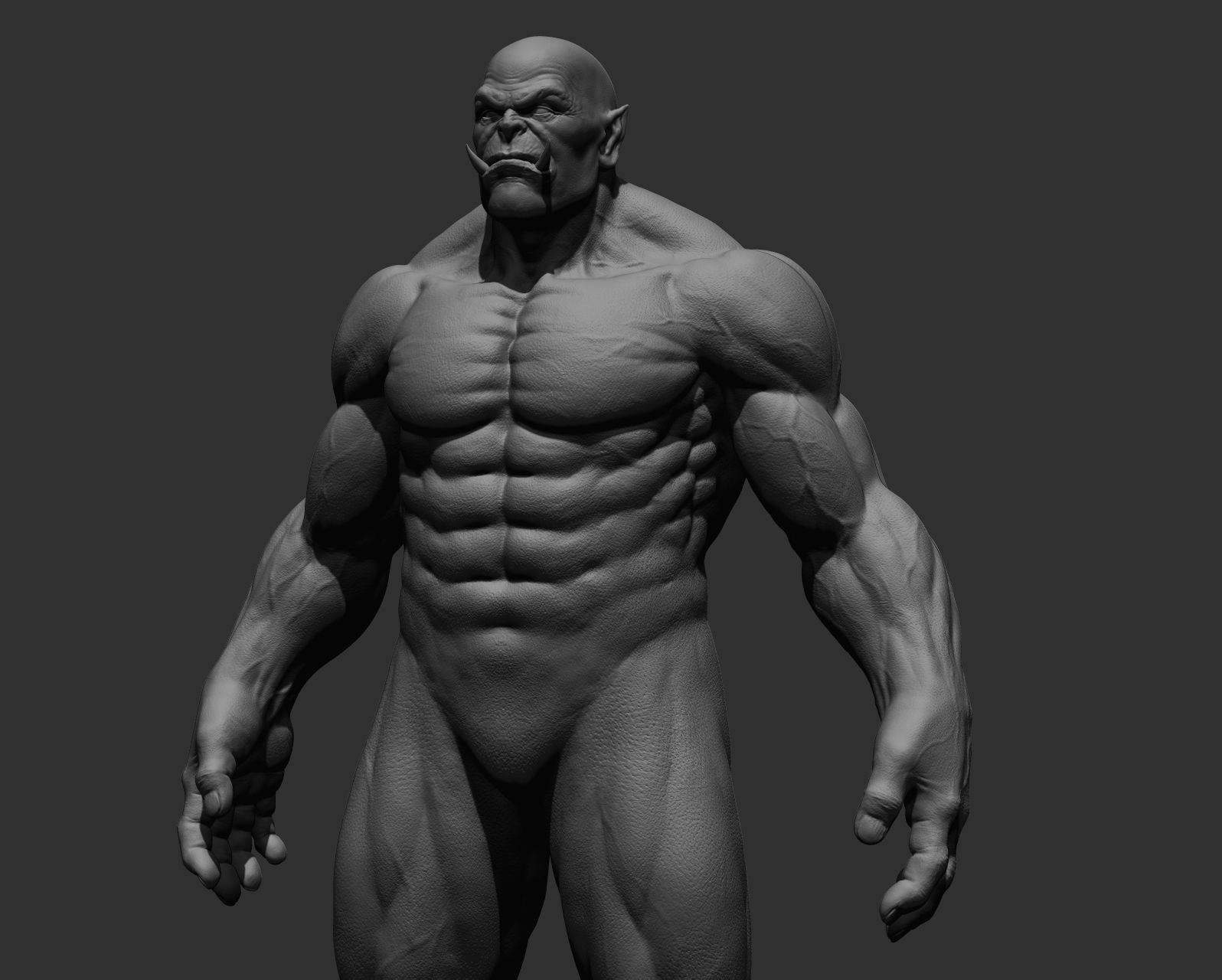 Orc character body Free 3D model_2